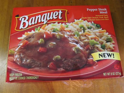 We were told that it would be right out twice. Frozen Friday: Banquet - Pepper Steak Meal | Brand Eating
