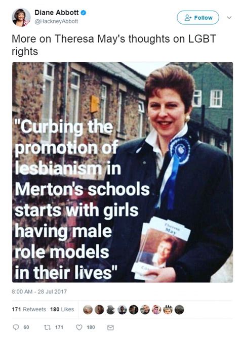 Diane Abbott Shares Fake Theresa May Lesbianism Meme Daily Mail Online