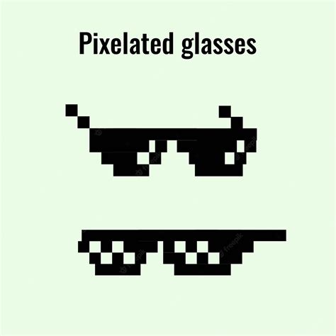 Premium Vector Pixelated Glasses Meme Design
