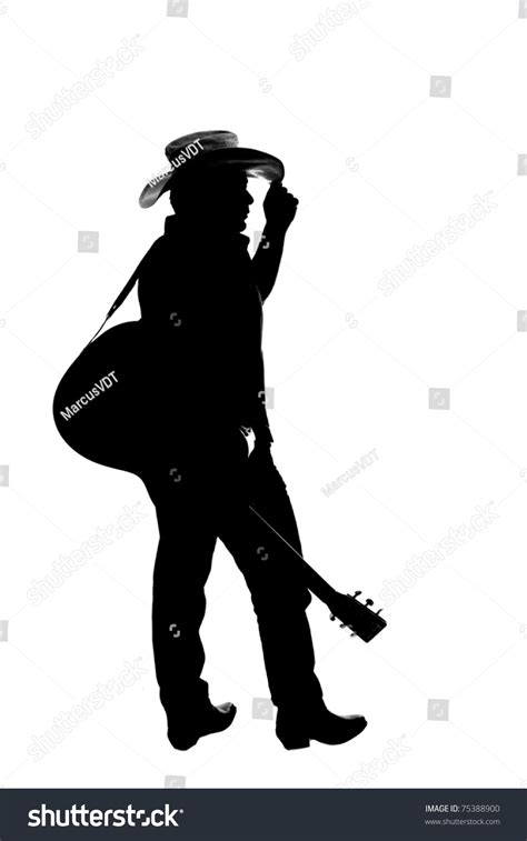Silhouette Cowboy Which Country Singer Guitar Stock Photo Edit Now