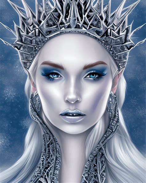Ice Queen Hyper Realistic Graphic With Intricate Detail · Creative Fabrica