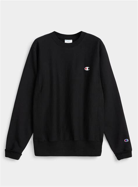 Champion Fleece Authentic Crew Neck Sweatshirt In Black For Men Lyst