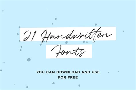 21 Handwritten Fonts You Can Download And Use For Free - Graphic Delivery