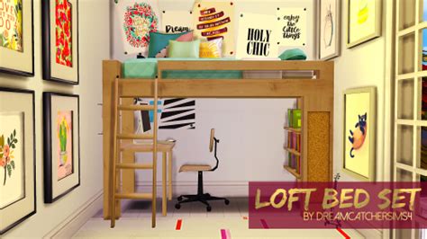 Sims 4 Ccs The Best Loft Bedroom Set By Dreamcatchersims4
