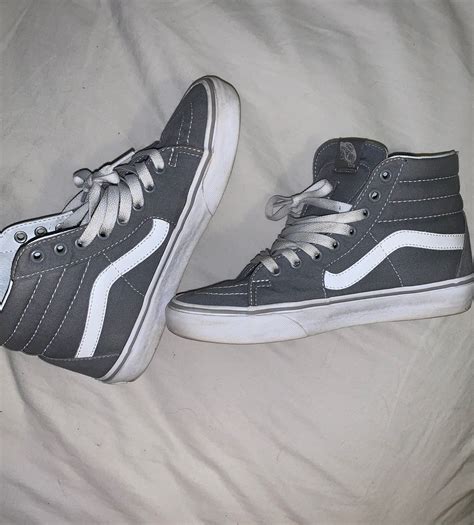 Gray High Top Vans Size 6 In Mens Size 75 In Womens Comes With