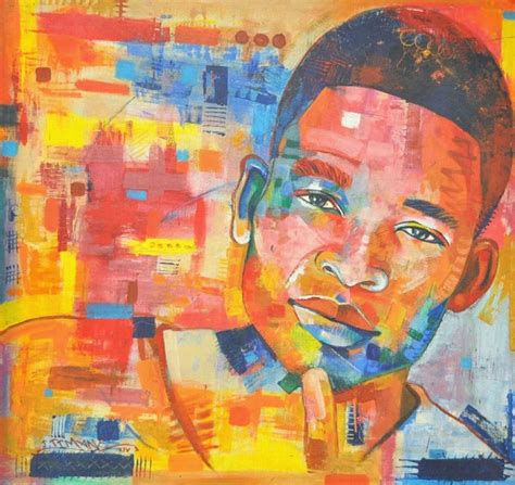 Retrato De João Timane Artista Plástico Moçambicano Arte De