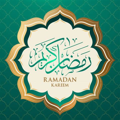 Premium Vector Ramadan Kareem Arabic Calligraphy Card For The