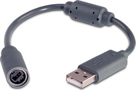 Fosmon Replacement Dongle Usb Breakaway Cable For Xbox 360 Wired Controllers Dark