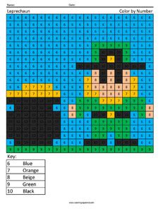 The reason is that they can create attractive coloring pictures because of their favorite character. Leprechaun- Holiday Color by Number - Coloring Squared