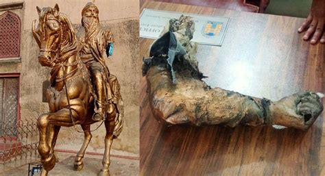 Statue Of Maharaja Ranjit Singh In Lahore Vandalised One Man Arrested