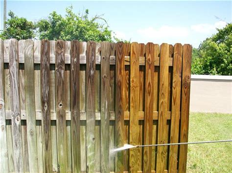 In any case, the power washer's spray will slightly raise and roughen the grain on smooth wood. Fence Washing in Central Jersey | Clean & Clear Power Washing