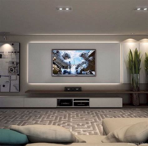 15 Cool And Creative Wall Tv Ideas To Beautify Your Room Living Room