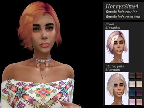The Sims Resource Wings Oe0528 Hair Retextured By Honeyssims4 Sims 4 93d