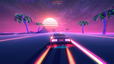 397456 Wallpaper Outrun Sunset Retrowave Synthwave 4k Hd Mocah