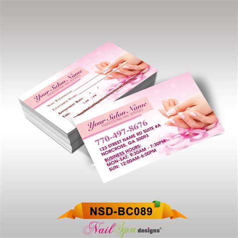 See more ideas about salon business cards, business cards, hairstylist business cards. Nail Spa Business Card BC089 - 911Prints || 24hr Printing ...