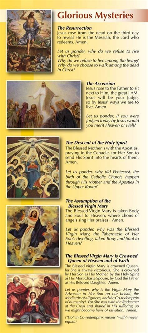 Our world is shaped by all sorts of unseen forces that we don't fully understand. The Mysteries of the Rosary - Prayers - Catholic Online ...