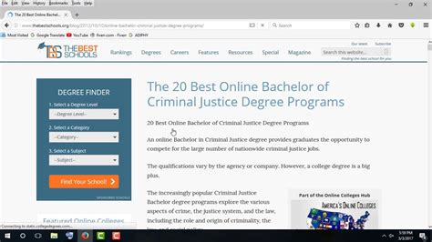 Online Bachelor Degrees Criminal Justice 24 Youtube