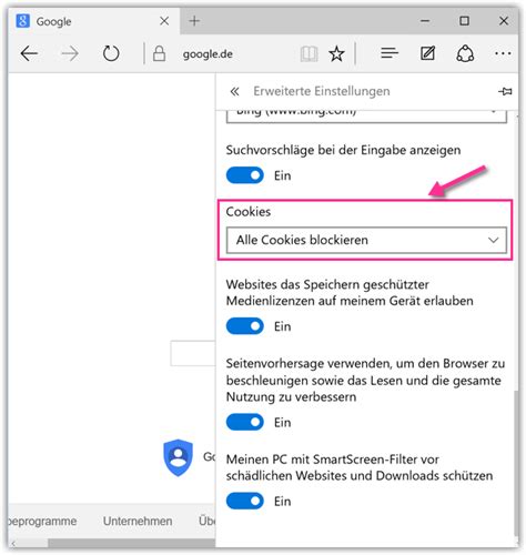 Wait for it to load completely, and then click or tap. Microsoft Edge: Cookies aktivieren oder deaktivieren ...