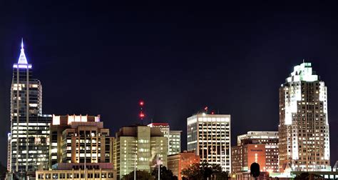 Raleigh Skyline At Night North Carolina Photograph By Brendan Reals