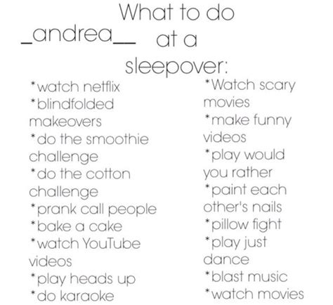 Things To Do At A Sleepover Things To Do At A Sleepover Sleepover Games Birthday Sleepover Ideas