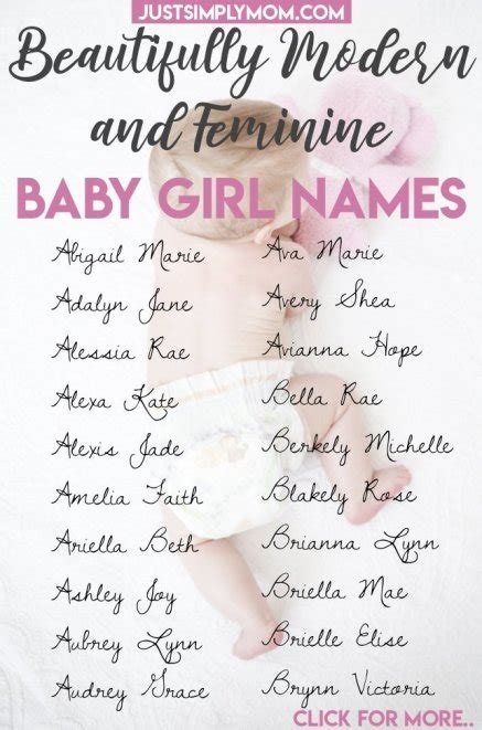 68 Feminine Baby Girl First And Middle Names For 2019