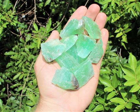 Green Calcite Rough Natural Stones Choose How Many Pieces Premium
