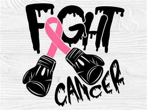 Fight Cancer Svg Breast Cancer Svg Ribbon Svg