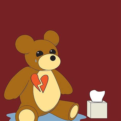 Broken Heart Teddy Bear Drawing