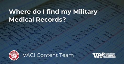 Where Do I Find My Military Medical Records