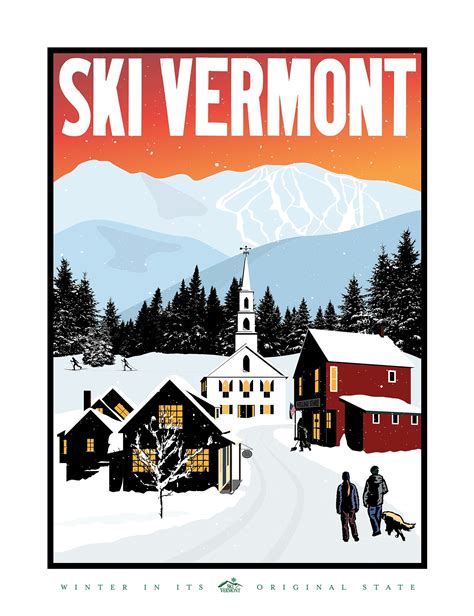 Ski Vermont Branding Logo Design Poster Design Burlington Vt