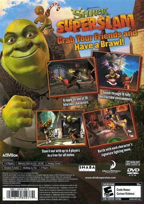 Shrek Superslam 2005 Box Cover Art Mobygames