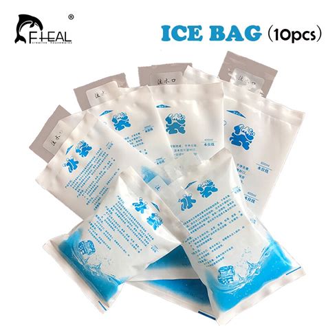 Fheal 10pcsset Insulated Reusable Dry Cold Ice Pack Gel Thicken Cooler