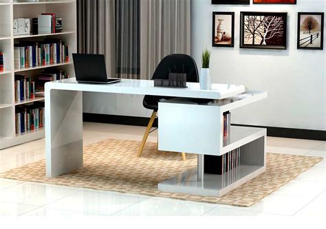 modern white gloss office desk sj desks