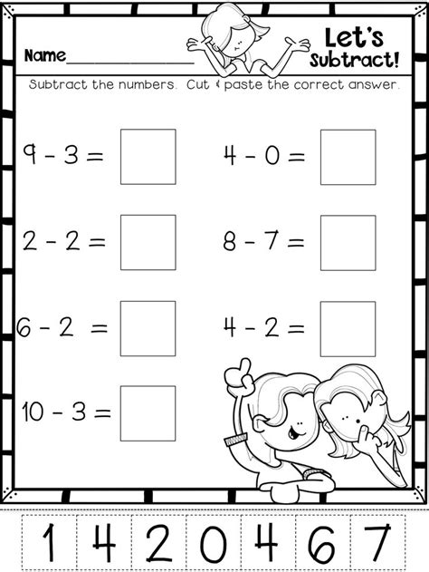 Subtraction | Kindergarten math worksheets, Subtraction, Kindergarten