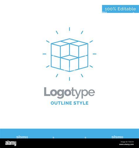 Blue Logo Design For Box Labyrinth Puzzle Solution Cube Business