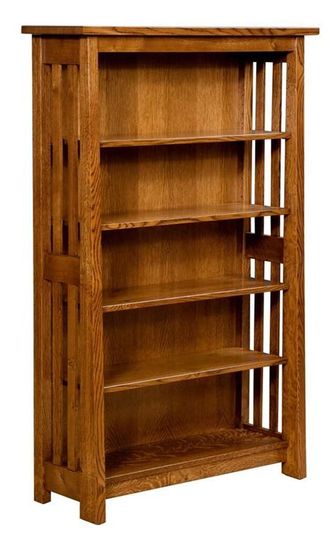 Faywood Bookcase With Mission Slats Countryside Amish Furniture