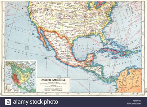 North America Southern United States And Mexico Inset