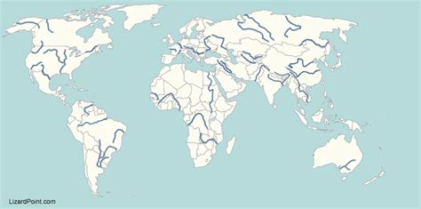 Printable World Map Rivers Buy World Map River Valley