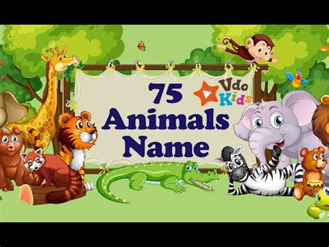 Learn Animals names with Pictures in English | 75 Animals Names for