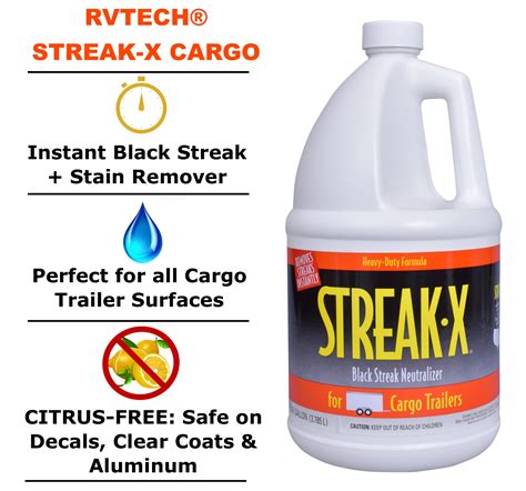 Streak X Cargo Black Streak Remover 3 Sizes Available Rvtechusa