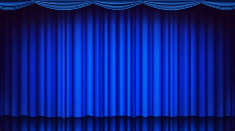 Blue Theater Curtain Backdrop Theater Opera Or Cinema