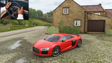 Audi R8 v10 plus | Forza Horizon 4 test drive logitech g29 ...