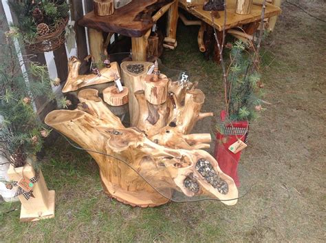 Jayce solid wood tray top tree stump end table wayfair north america $ 94.99. Inverted cedar stump with glass top and inlaid stones ...