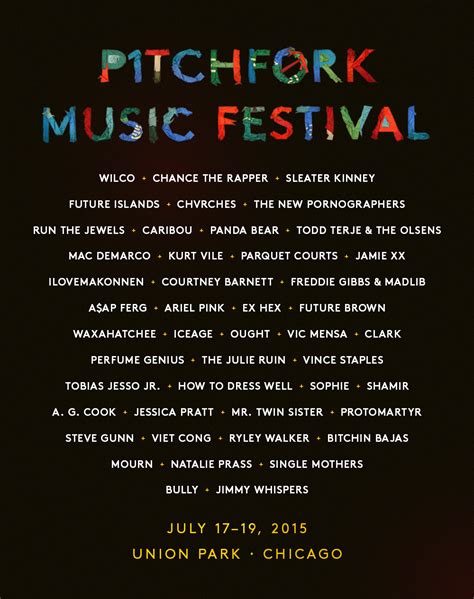 Pitchfork Festival Announces 2015 Lineup