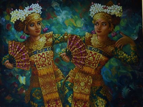 Painting Of Bali Dancers Nungshardi Flickr