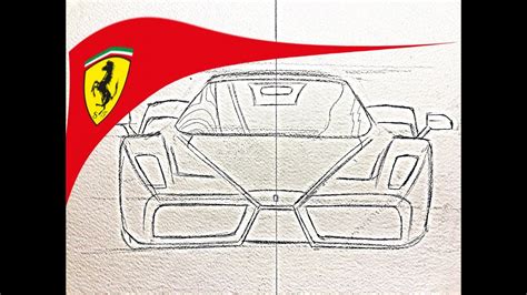 Como Dibujar Un Auto Como Dibujar Autos Enzo Ferrari Youtube