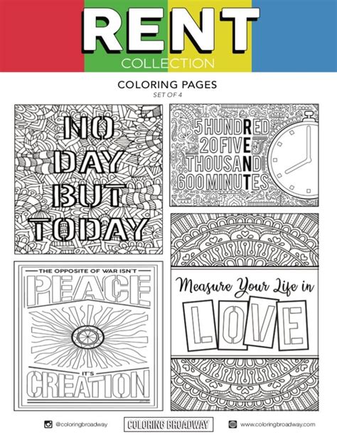 Pin On Rent On Broadway Coloring Book Pages