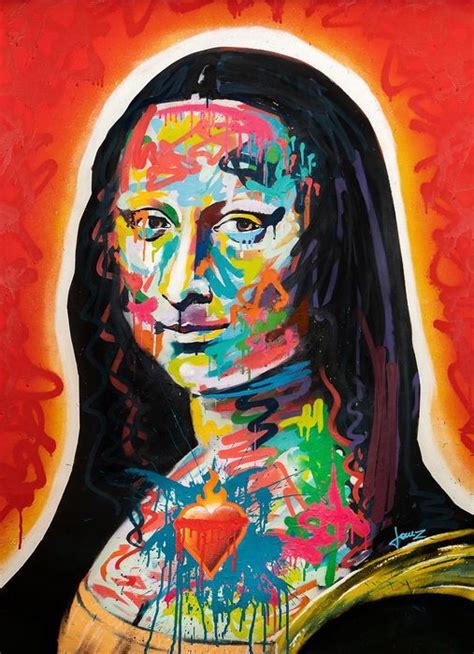 Moma Museum Mona Lisa Wall Deco Paint Pens Acrylic Painting Canvas