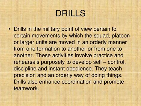 PPT GENERAL DRILLS AND CEREMONIES PowerPoint Presentation Free Download ID