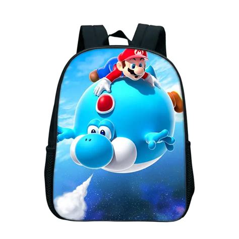 12 Inch Mario School Bag Children Cartoon Anime Backpack Kids Mario